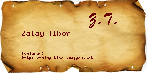 Zalay Tibor névjegykártya